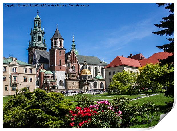Wawel Royal Cathedral Krakow Print by Judith Lightfoot