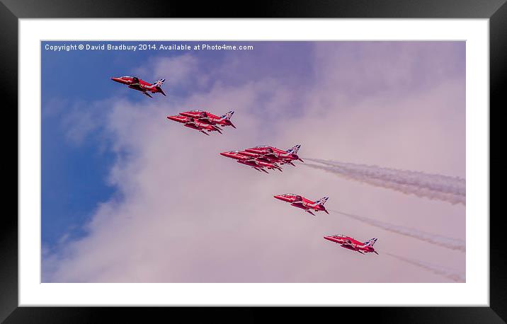  The Red Arrows 2014 Framed Mounted Print by David Bradbury