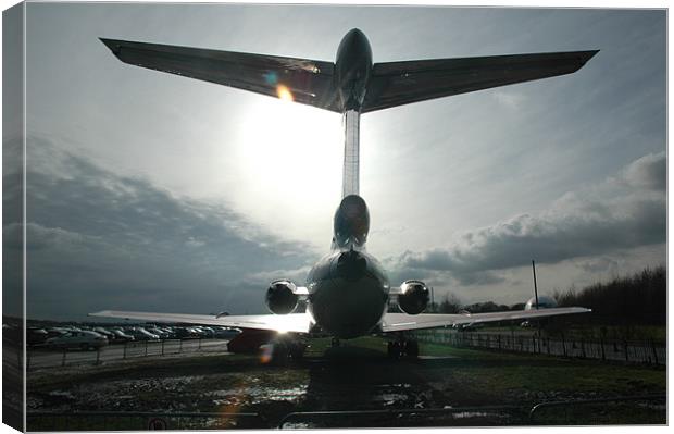 HS Trident 3 at Manchester Airport Canvas Print by Mark Richardson