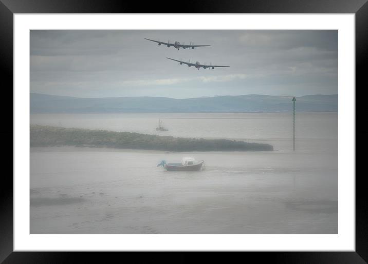  Lancasters in the Mist Framed Mounted Print by Jason Green