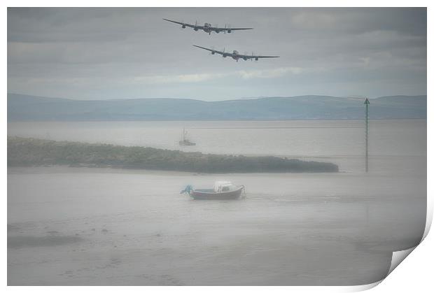  Lancasters in the Mist Print by Jason Green