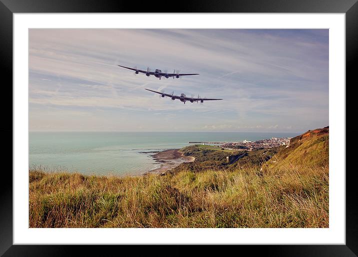  Lancasters Capel le Ferne flyby Framed Mounted Print by Jason Green