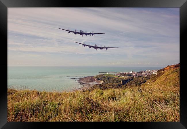  Lancasters Capel le Ferne flyby Framed Print by Jason Green