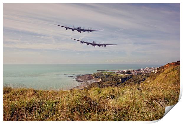  Lancasters Capel le Ferne flyby Print by Jason Green
