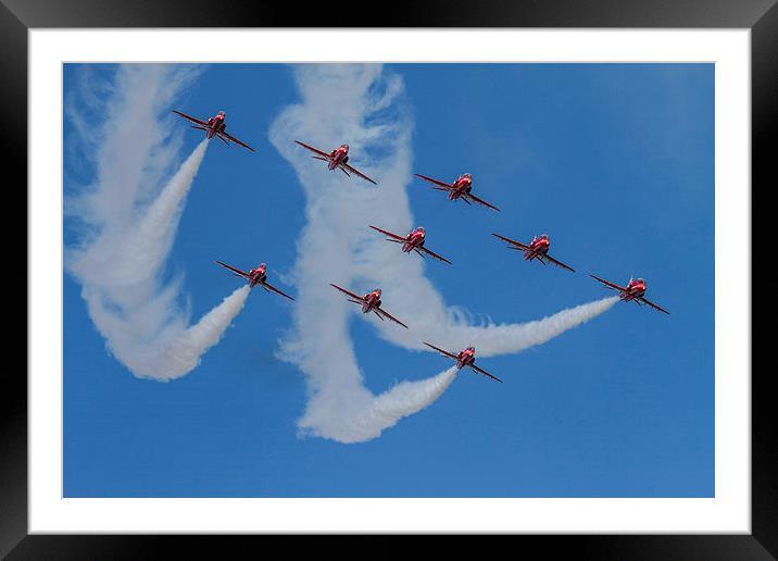  Red Arrows at Dawlish Framed Mounted Print by Oxon Images
