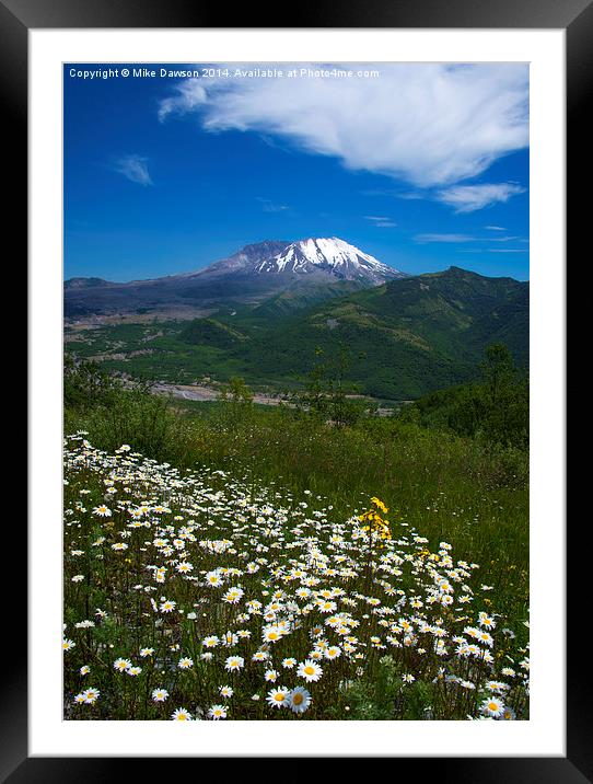 Mt. St. Helens View Framed Mounted Print by Mike Dawson