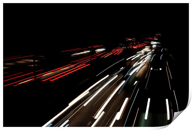  M1 at Night Print by Tony Dimech