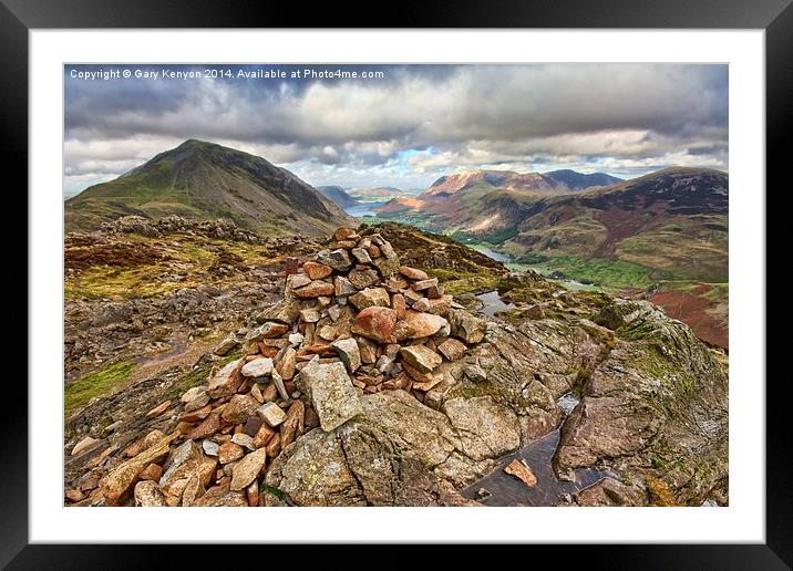  On Route To Haystack From Fleetwith Pike Framed Mounted Print by Gary Kenyon