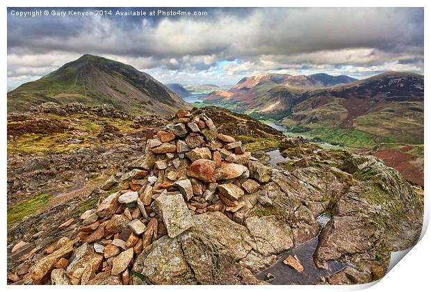  On Route To Haystack From Fleetwith Pike Print by Gary Kenyon