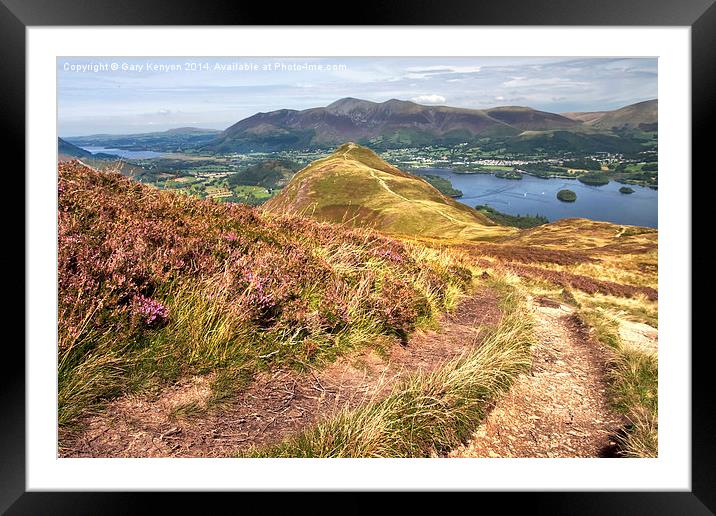 Catbells and Derwentwater Framed Mounted Print by Gary Kenyon