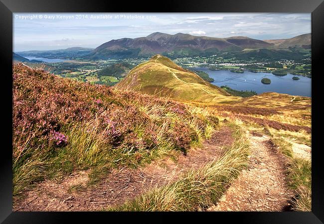 Catbells and Derwentwater Framed Print by Gary Kenyon