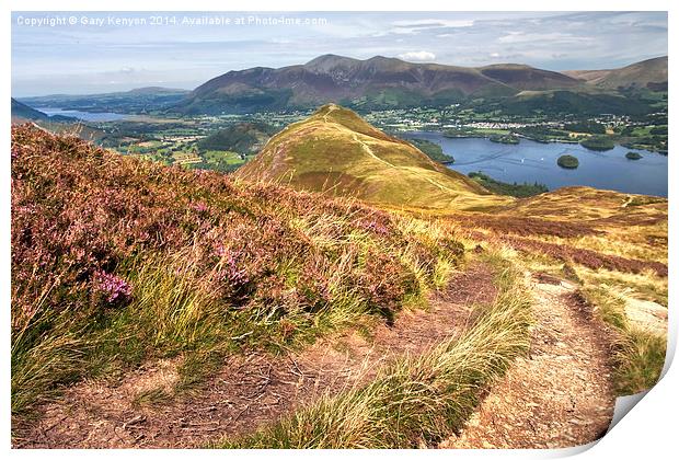 Catbells and Derwentwater Print by Gary Kenyon