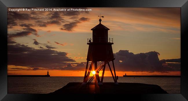   Herd Lighthouse at South Shields Framed Print by Ray Pritchard
