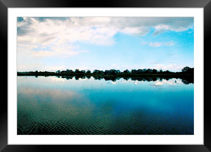  blue river  Framed Mounted Print by carin severn