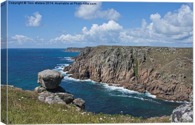  Lands End from Gwennap Head Canvas Print by Terri Waters