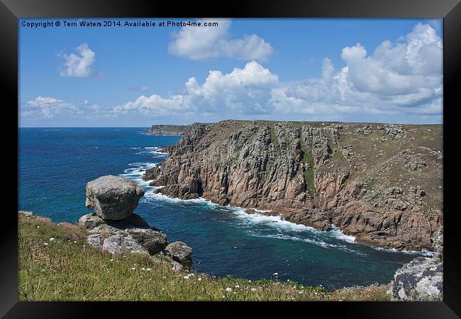  Lands End from Gwennap Head Framed Print by Terri Waters