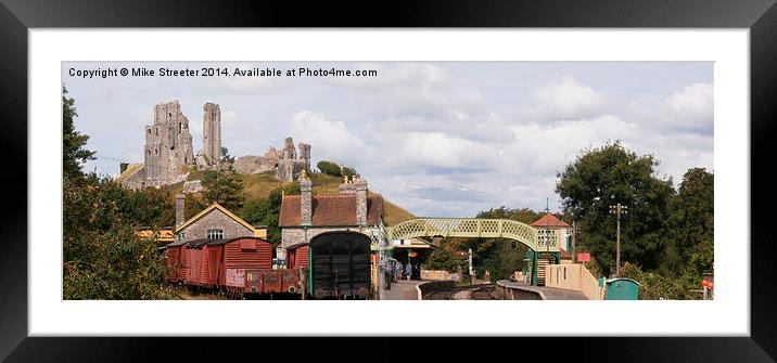  Corfe Castle Station Framed Mounted Print by Mike Streeter