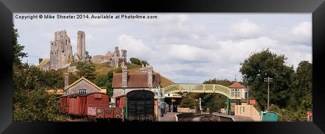  Corfe Castle Station Framed Print by Mike Streeter