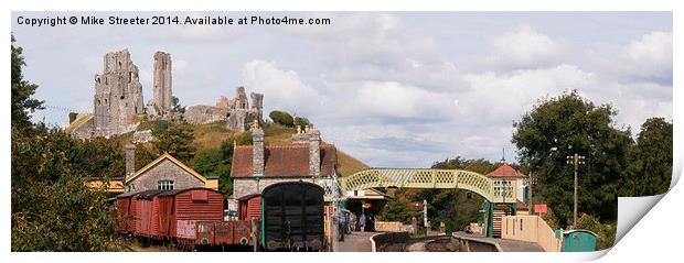  Corfe Castle Station Print by Mike Streeter