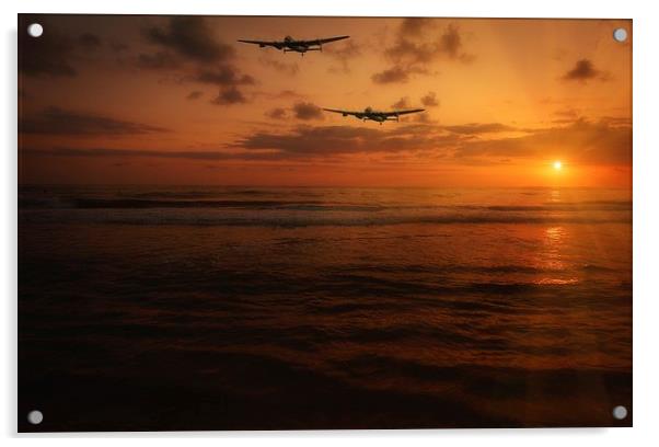  Sunset Lancaster Bombers Acrylic by Jason Green