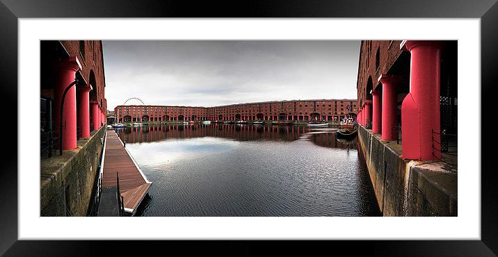 Panoramic Vista of Liverpool's Albert Dock Framed Mounted Print by Mike Shields