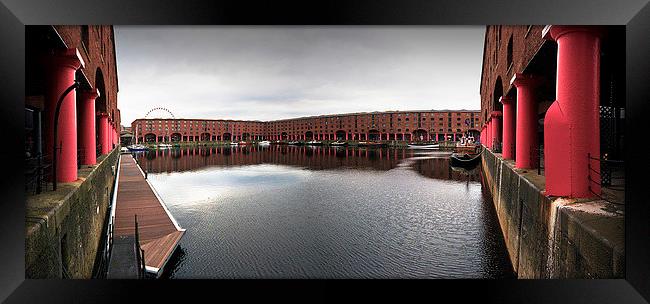 Panoramic Vista of Liverpool's Albert Dock Framed Print by Mike Shields