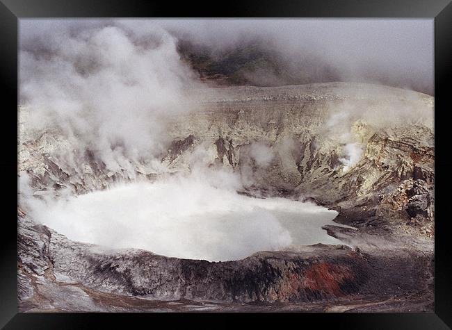 Volcano Poas. Framed Print by roy mcintosh