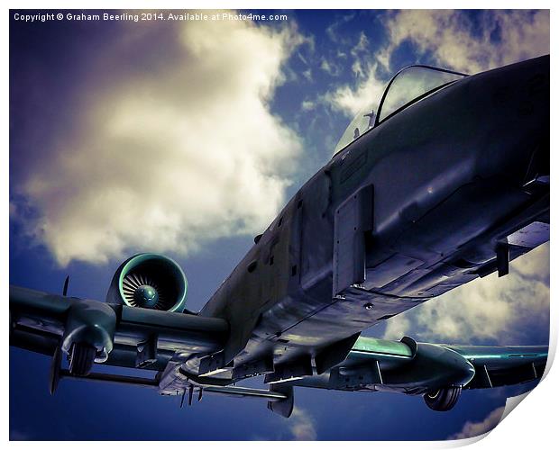 Fairchild Republic A-10 Thunderbolt II Print by Graham Beerling