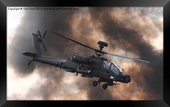  Apache Attack Helicopter Framed Print by Tom Hard