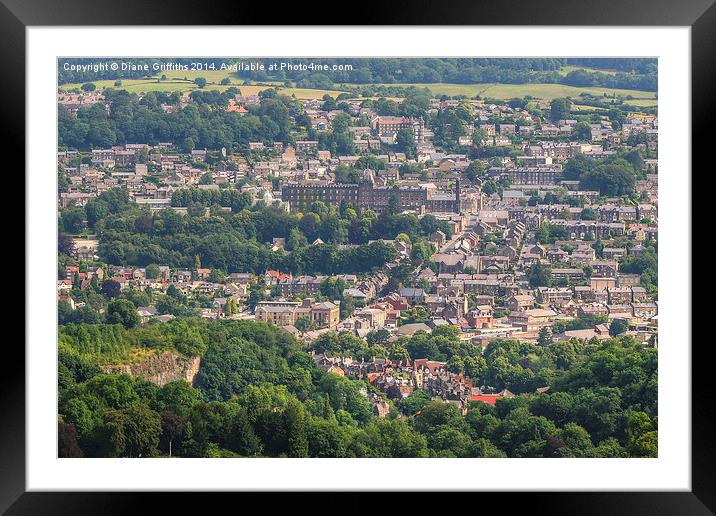  Matlock, from the Heights of Abraham Framed Mounted Print by Diane Griffiths
