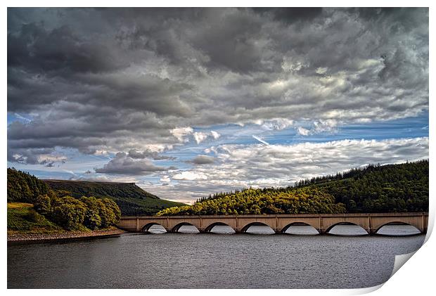 Stormy Clouds over Ladybower  Print by Darren Galpin
