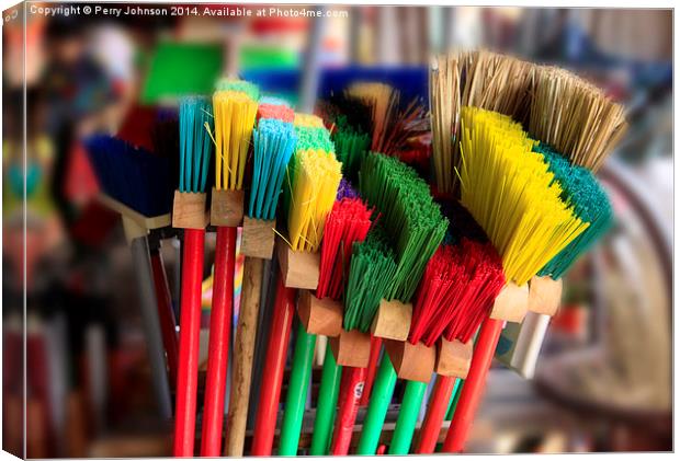  Brushes Canvas Print by Perry Johnson