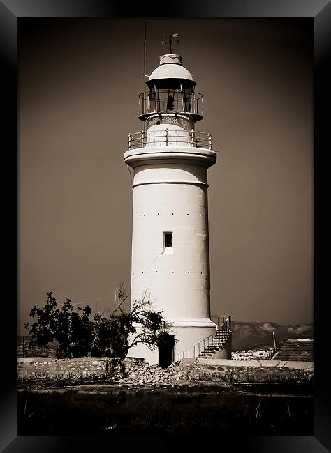  Paphos lighthouse Cyprus Framed Print by Quentin Breydenbach