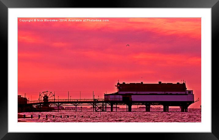  Seaside Sunset. Framed Mounted Print by Nick Wardekker