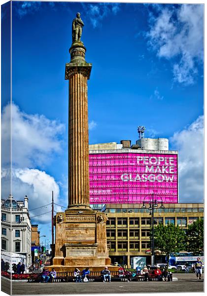 People Make Glasgow   Canvas Print by Valerie Paterson