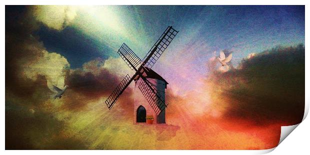  In the Windmills of Your Mind. (Pic 1.) Print by Heather Goodwin