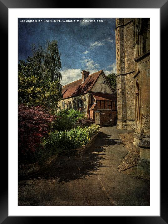  Dorchester Abbey Buildings Framed Mounted Print by Ian Lewis