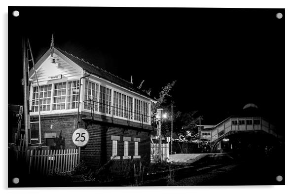  Beverley Rail signal house Acrylic by Liam Gibbins