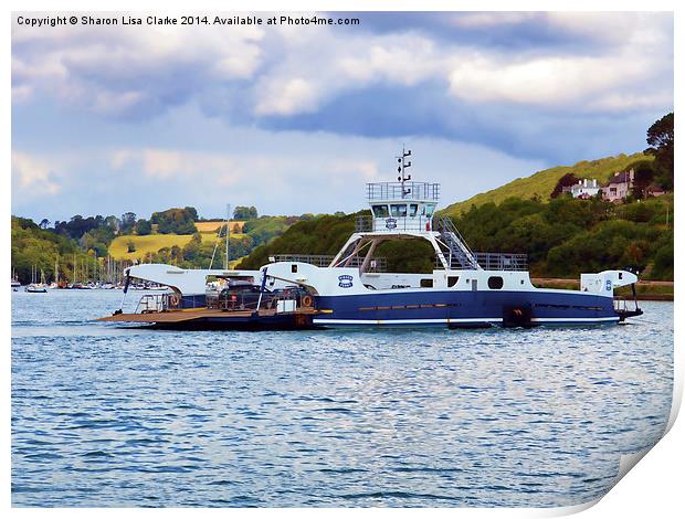  Dartmouth higher ferry Print by Sharon Lisa Clarke