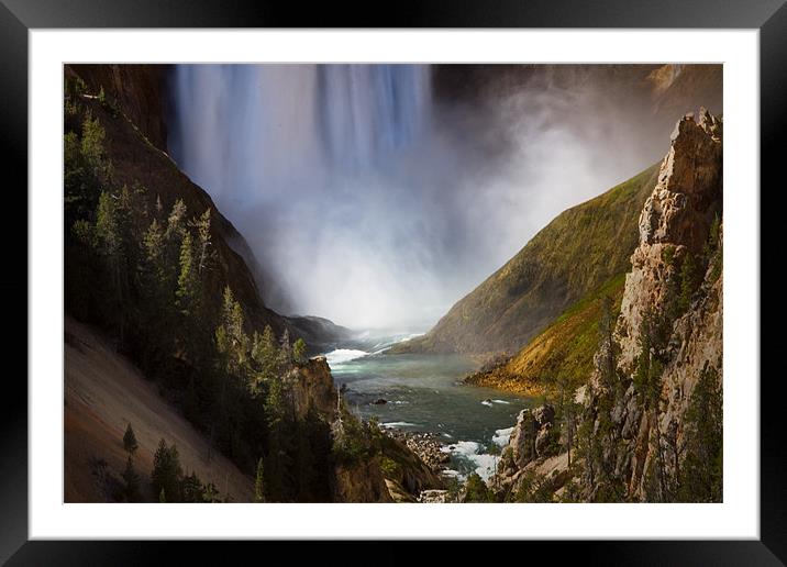 Bottom Of The Falls Framed Mounted Print by Dennis Hirning