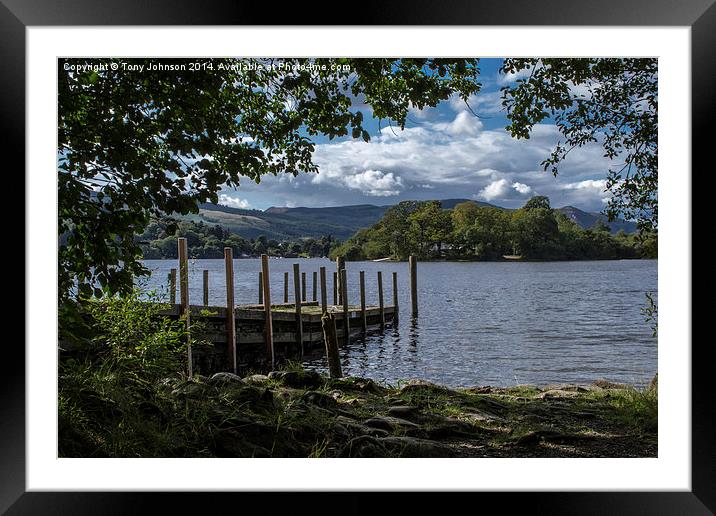  Derwentwater Lake Framed Mounted Print by Tony Johnson