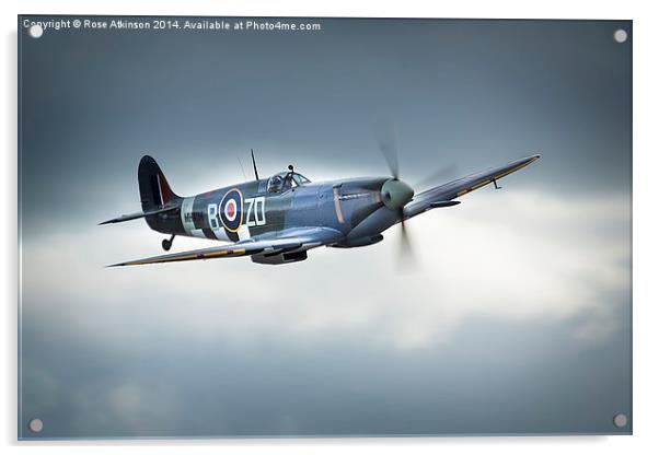  Spitfire pass 2 Acrylic by Rose Atkinson