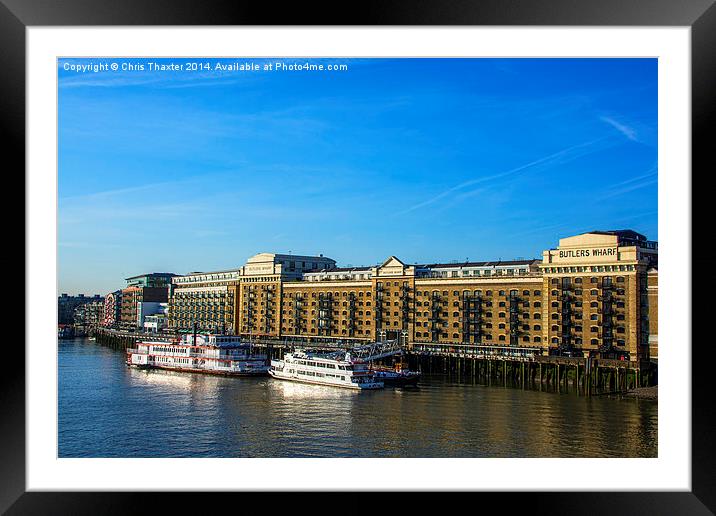  Butlers Wharf Framed Mounted Print by Chris Thaxter