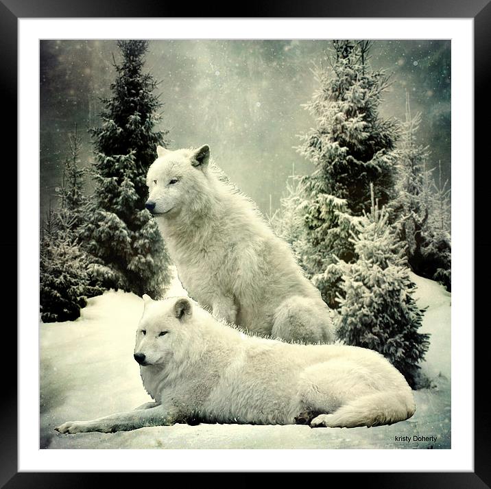  wolfpack Framed Mounted Print by kristy doherty