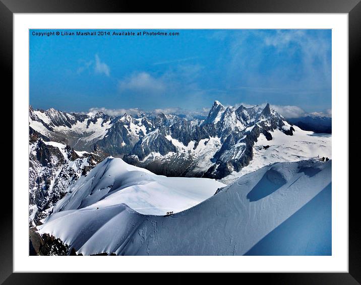  Mont-Blanc View Framed Mounted Print by Lilian Marshall