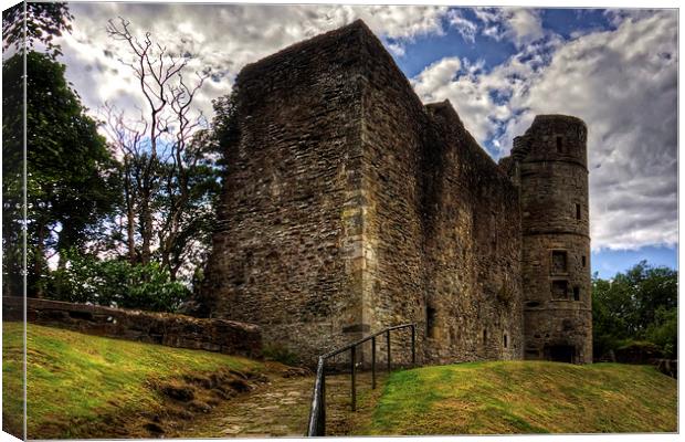 Strathaven Castle Canvas Print by Tom Gomez