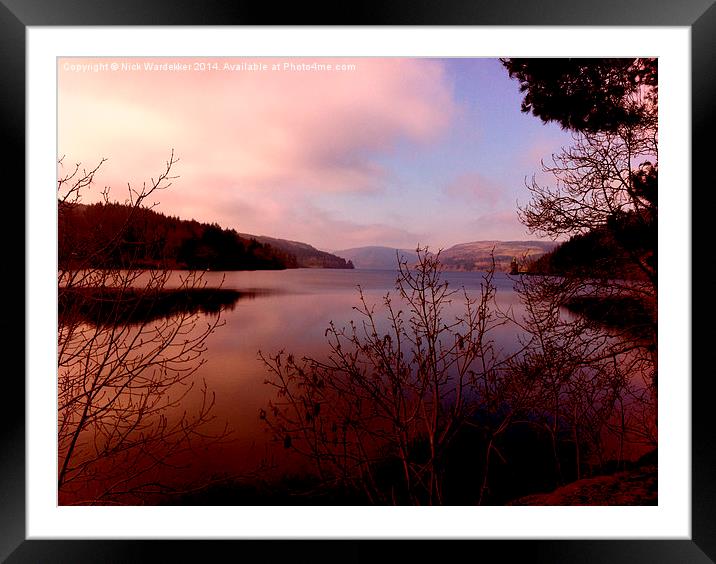  Lake Vyrnwy At Sunset Framed Mounted Print by Nick Wardekker