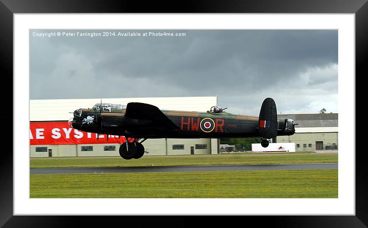 The Mighty Lancaster Framed Mounted Print by Peter Farrington