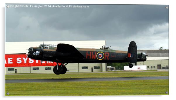  The Mighty Lancaster Acrylic by Peter Farrington