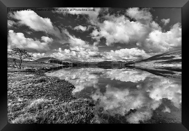  Reflections On Loch Tulla Framed Print by Karen Crawford